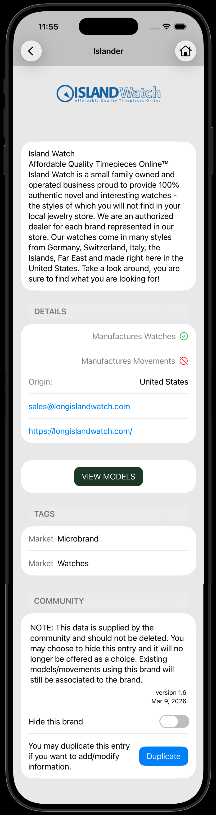 Island Watch branded